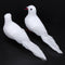 2pcs White Foam Feather Simulation Pigeons Wedding Table Decor Home Crafts