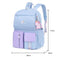 #A Lightweight Backpack Hit Color Middle School Kid Girl Book Rucksack with Pend