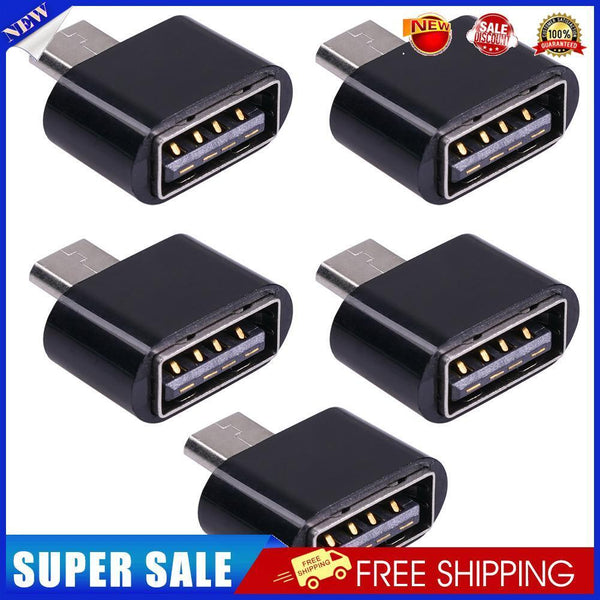 Micro USB Cable Adapter USB 2.0 to USB OTG Converter for Mouse (Black 5pcs)