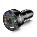 Adapter Universal Smart Phone 4-Port USB LED Display Car Charger Fast Charging
