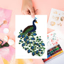 Peafowl DIY Handmade Material Templates Tool Set Quilling Paper Stripes Artwork