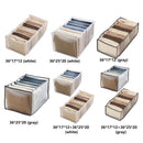 Cloth Drawer Organizer Cabinet Closet Divider for Jeans (7 Cell White)