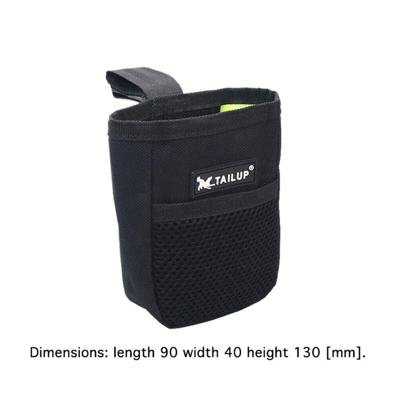 Portable Training Dog Snack Bags Oxford Outdoor Feed Storage Pouch (Black) Newly