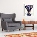 DIY Digital Oil Painting By Numbers Walking Elephant Canvas Frameless Picture