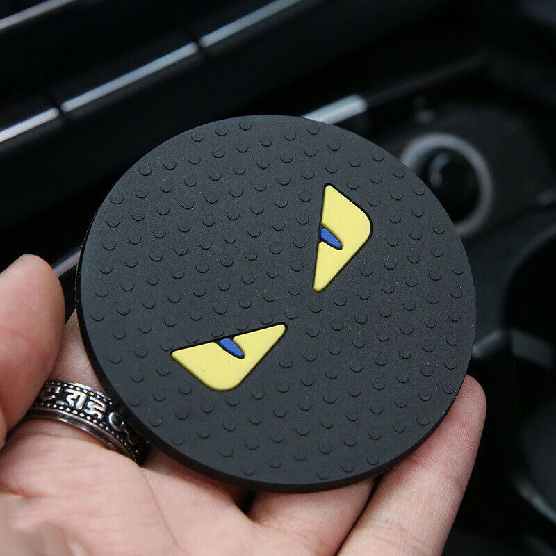 2pcs Car Coaster Water Cup Bottle Holder Anti-slip Mat Pad Silica Gel Non-slip