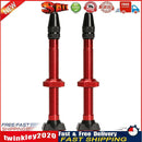 2pcs 60mm MTB Road Bike Extender Valves Tubeless Presta Valve Core (Red) Newly