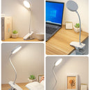 Clamp Dimmable Rechargeable Touch Type USB Night Lamp Clip-On LED Light