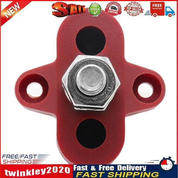 Bus Bar Power Terminal Block Heavy Duty M8 Power Distribution Stud (Red) Newly