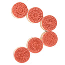 Practical 6 in 1 Round Wooden Rubber Retro Floral Pattern Stamps