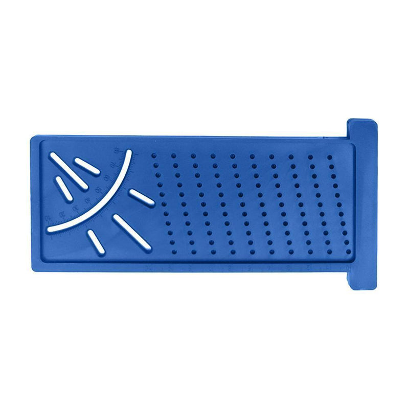 Woodworking Scribe Mark Line Gauge Cross-Out Carpenter Angle Ruler (Blue)
