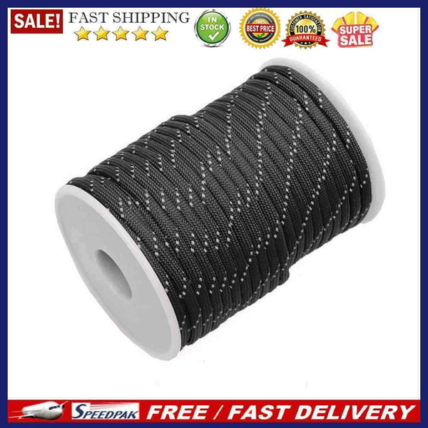 50m 7 Strands Paracord Parachute Cord Outdoor Camping Reflective Climbing Rop