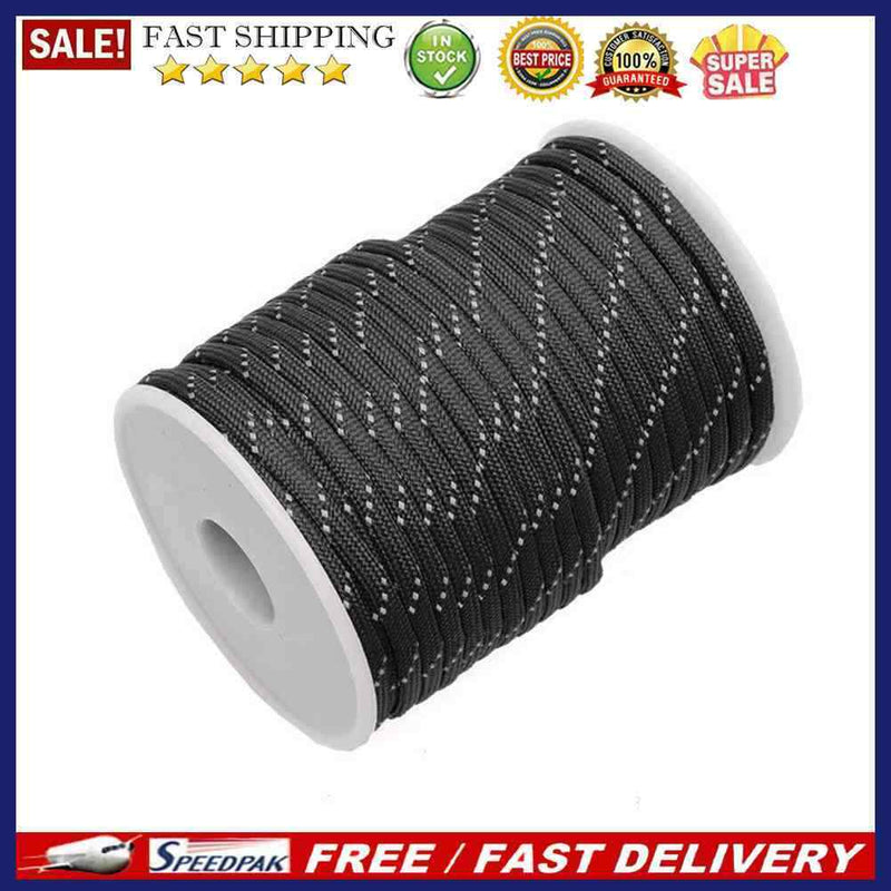 50m 7 Strands Paracord Parachute Cord Outdoor Camping Reflective Climbing Rop