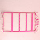 Earrings Necklace Ear Studs Jewelry Display Rack Metal Stand Holder(Pink)
