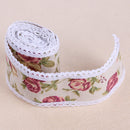 1m/roll Beautiful Flower Hessian Burlap Lace Wedding Decor Cake Runners