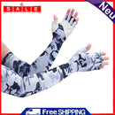 Cycling Ice Arm Sleeves Cover Ice Silk Summer Cooling Sports Half Finger Sleeves