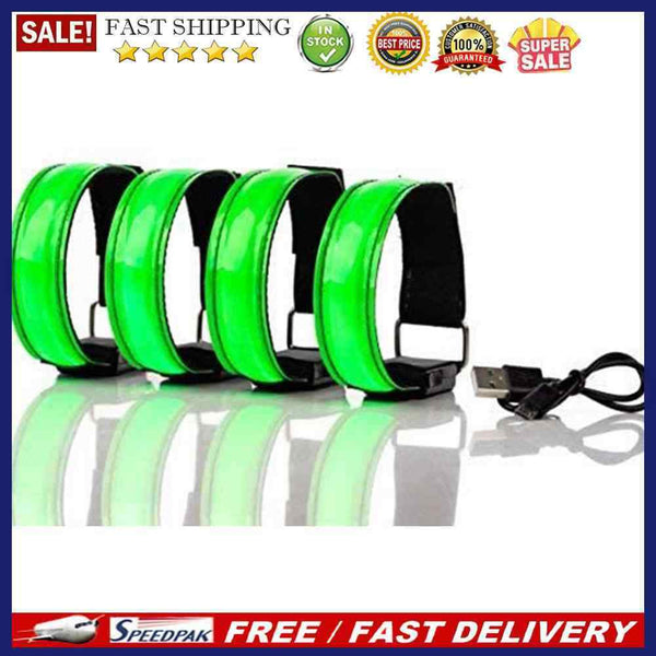 USB Charging LED Luminous Night Running Armband Bracelet Outdoor Sports