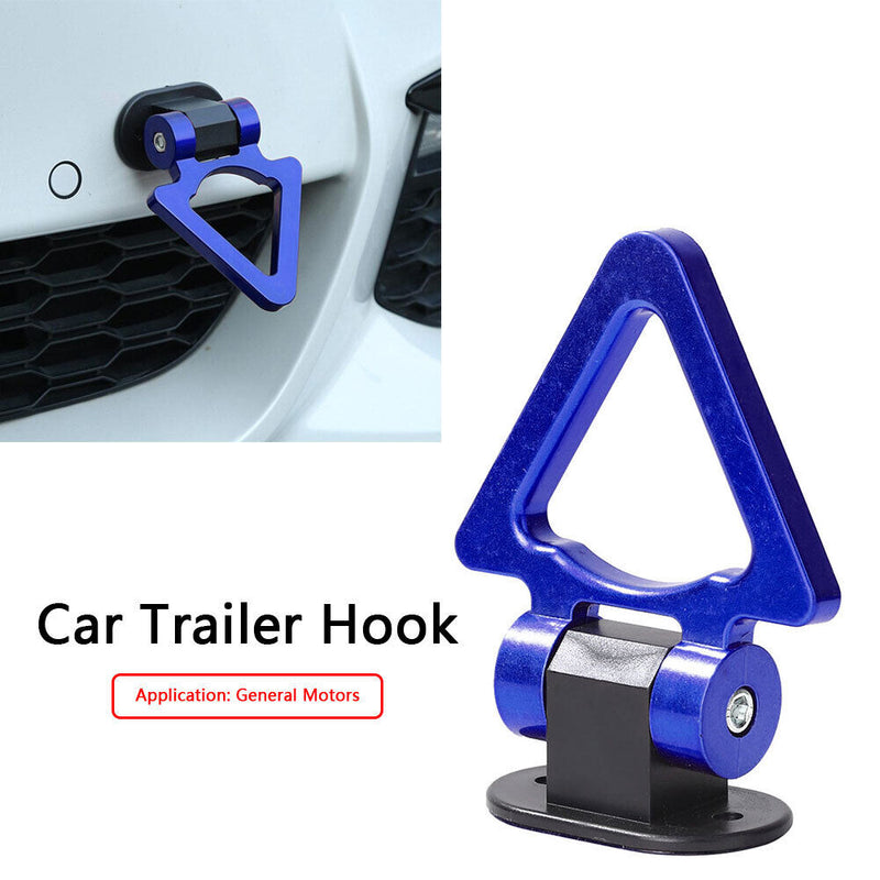 Decorative Car Trailer Hook Racing Triangle Style Bumper Tow Hook (Blue) Newly