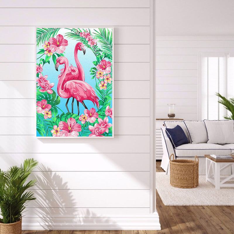 30x40cm 5D DIY Full Round Drill Diamond Painting Flamingo Animals Home Art Decor