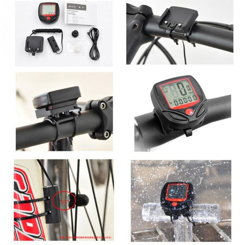 Display Riding Speedometer Bicycle Odometer Bike Computer Cycling Stopwatch