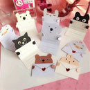 Birthday Gift Invitation DIY Cartoon Animal Greeting Card Thanks Message