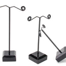 Acrylic Metal Stud Earring Display Rack Stand Jewelry Holder (Black 3pcs)