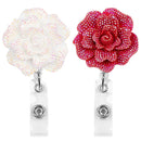 Clip Stationery Clip Retractable Rose Shape Badges Holder Key Ring Badge Reel