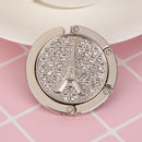 5pcs Portable Metal Foldable Bag Hook Holder Purse Hanger (White)