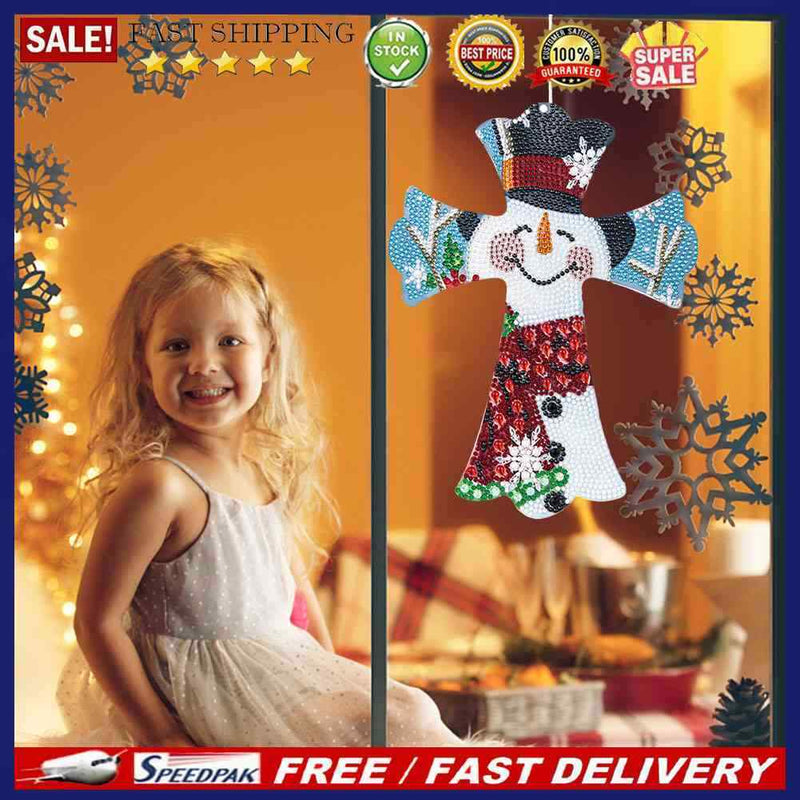 Creative Cross Christmas Home Decoration Pendant Single-Sided Point Drill (2)