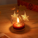 Candlestick Xmas Gifts Christmas Rotary Candle Holder Home Christmas Ornament