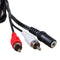 3.5mm1/8" Stereo Female to 2 Male RCA Jack Adapter Audio Y Splitt AUX G8C5
