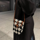 Women Simple Jacquard Shoulder Bag Female Mini Wallet All-match Travel Handbags