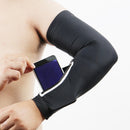 Sports Arm Sleeve Running Bike Zip Phone Pocket Arm Guard Cover (Black XL) Newly