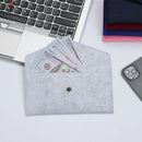 Buckle Long Felt Dompet Phone Bag Coin Wallet Clutch Bag Felt Bag