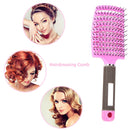 Portable Curved Ribs Scalp Massage Comb Fluffy Styling Brush (A Pink) Newly