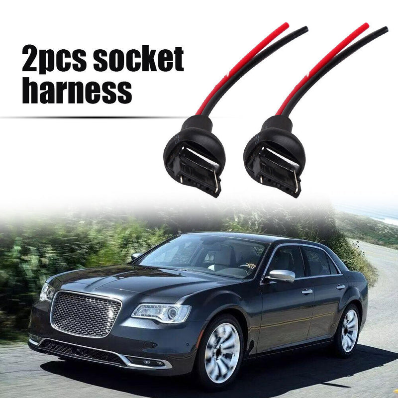 2pcs 7440 T20 Bulb Socket Pre Wired Male Adapter for Automotive Car Turn Signal