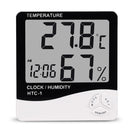 HTC-1 Large LCD Digital Indoor Hygrometer Room Thermometer with Alarm Clock
