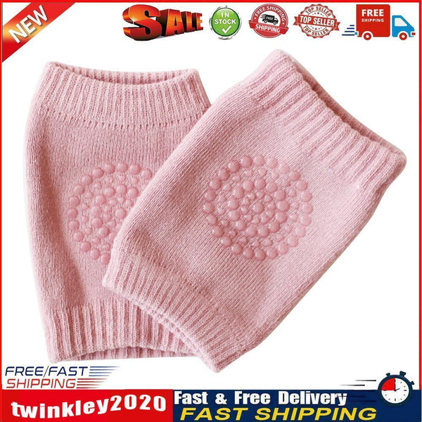 0-24M Kids Non Slip Crawling Elbow Knee Pads Infants Baby Kneecap (Pink) Newly