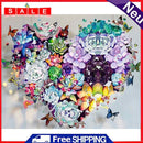 Handpainted DIY Succulent Heart Oil Paint by Numbers Pictures Craft Gift Kit