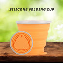 270mL Foldable Silicone Cup Outdoor Retractable Ultra-thin Mug (Orange) Newly