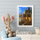 Diamond Painting River House Full Round Drill Picture of Rhinestone DIY Drawing