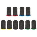 2pcs 24-Stitch Mobile Game Finger Cover Anti-Sweat Anti-Skid (Black Green)