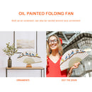Paint By Number Kit DIY Bird on Branch Folding Fan Hand Painted Oil Picture