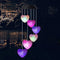 6LED Colorful Love Heart Wind Chime Lamp Solar Powered Garden Hanging Lamp Newly