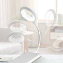 Portable Flexi Ring Lamp USB Study Reading LED Light Eye Protection (White)