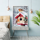5D DIY Christmas Snow Bird Full Round Diamond Painting Home Decor (sz1189) Newly