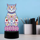 DIY Special Shaped Diamond Painting Cat LED Light Cross Stitch Embroidery L