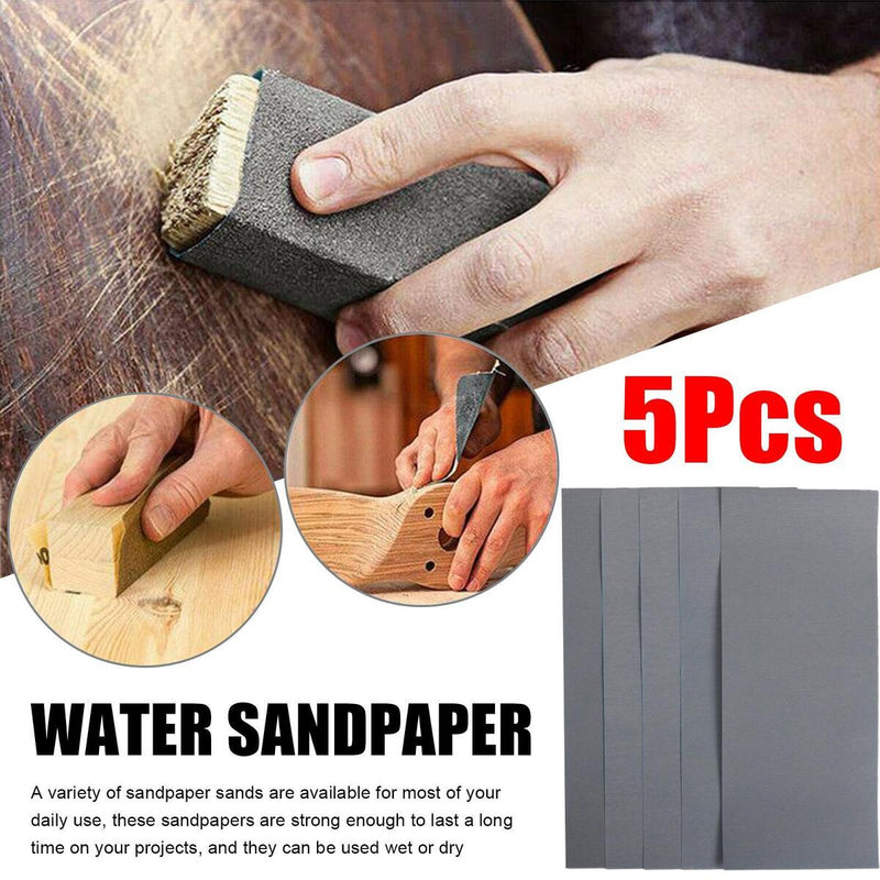 5x 2000 2500 3000 5000 7000 Mix Wet and Dry Grit Sandpaper Sheets Assorted Wood`