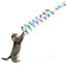 #A Cat Toys Plush Spring Rainbow Wand Retractable Funny Pet Interactive Teaser