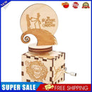 Retro Wooden Manual Music Box Cranked Handle Child Birthday Gift Home Decoration