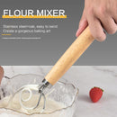 Oak Flour Dough Mixer Stainless Steel Egg Beater Flour Coil Mixer Whisk Stick#